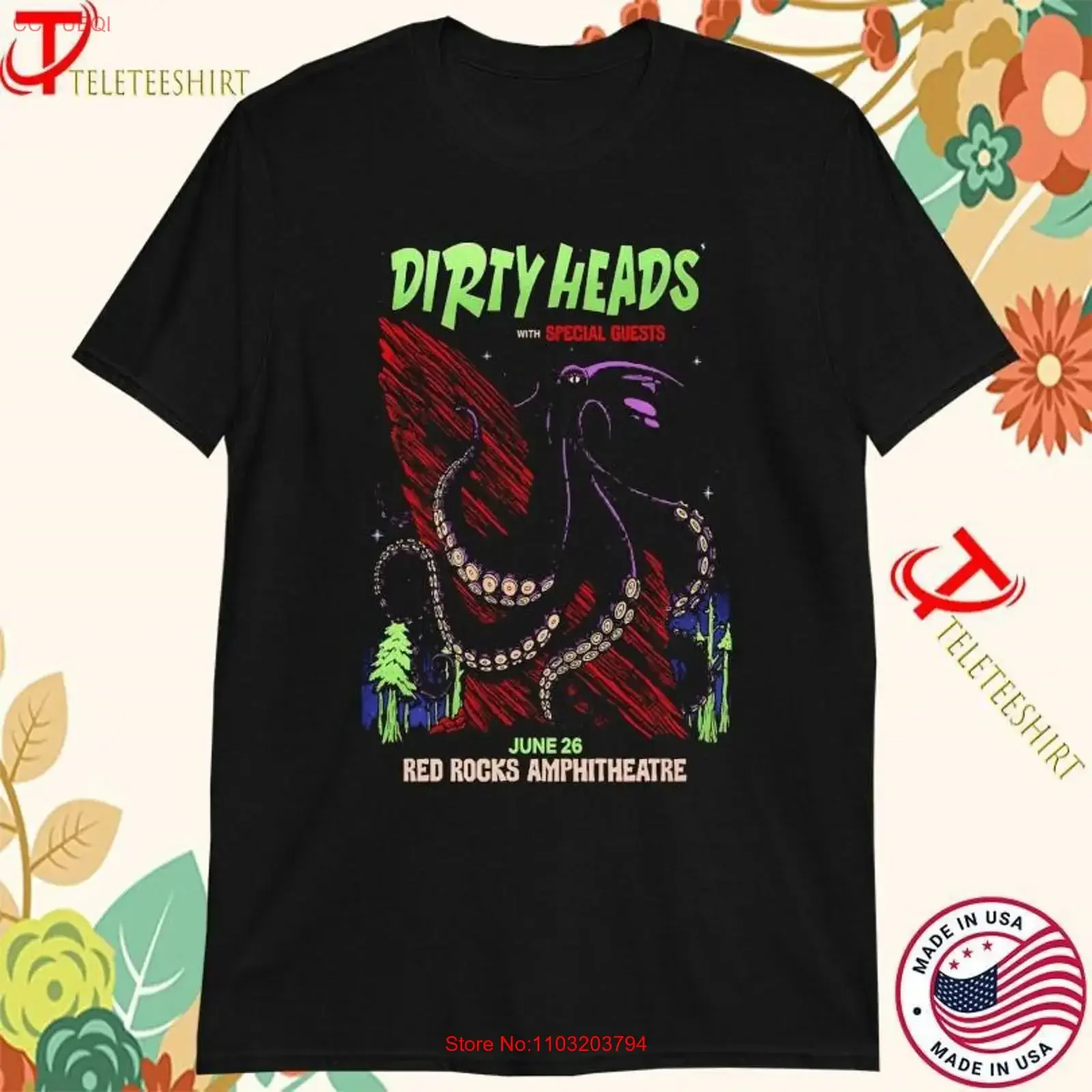 Teste Sporche 26 Giugno 2025 Red Rocks Ampfiteatre Morrison Co T-Shirt Vintage Lavate Moda Versatile Traspirante Allungato-image