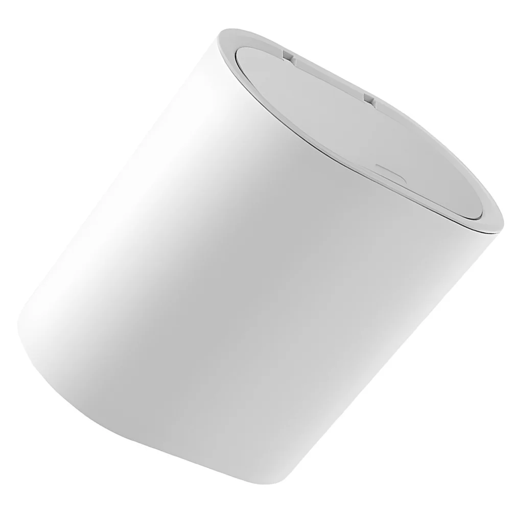 

Large Capacity Press Type Waste Bin Garbage Can PP Material Small Covered Trash Bin Household Use Bathroom Bedroom