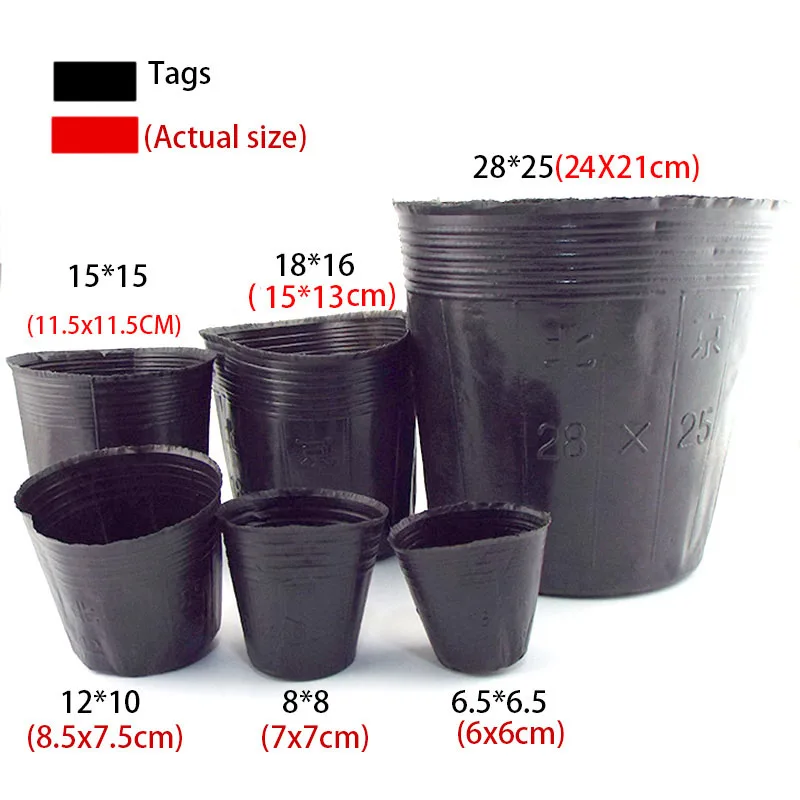 50/100 6/8/12cm plant grow pot gardening Nursery Cups planter Starters garden flower planter plastic pots Herb vegs Home tools