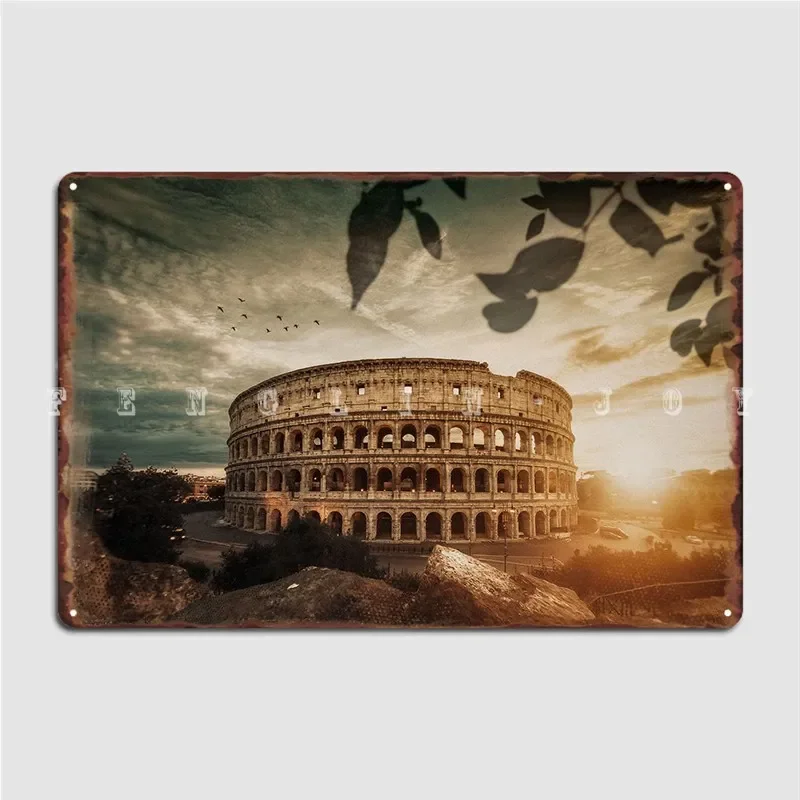 The Colosseum Metal Sign Cinema Living Room Club Bar Customize Plates Tin Sign Posters