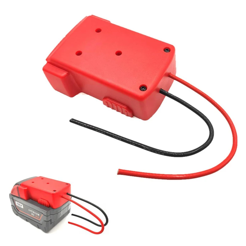 

For Milwaukee 18V Li-ion Battery Adapters Dock Power DIY Battery Converter Connector 12AWG Home Power Tools Parts Replacement