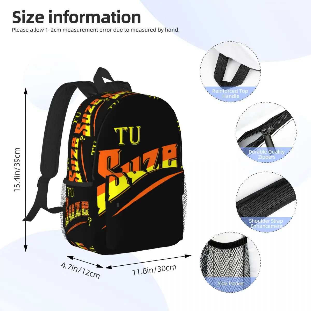 You Tu Suze mochila Racerback para estudiantes de secundaria, bolsa de libros para estudiantes universitarios