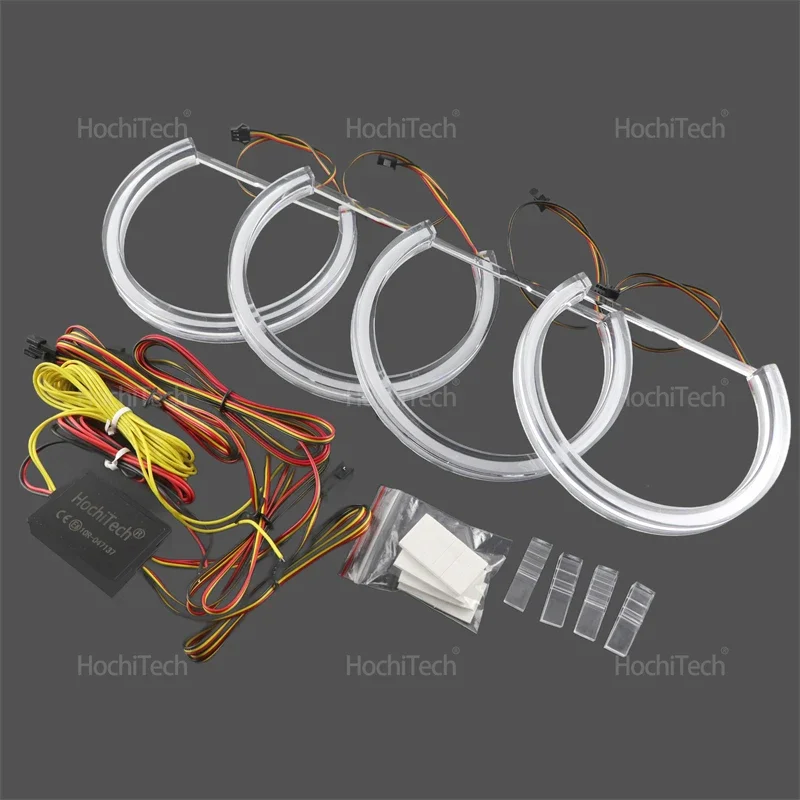 For BMW 3 5 7 Series E46 M3 E38 E39 E36 APP Multi Color Dynamic Angel Eyes Rings Light DRL with Turn Signal Light  Accessories