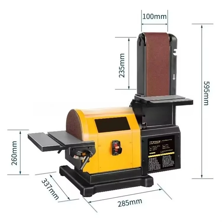 900 واط حزام تلميع المعادن القرص ساندر النجارة الجدول ساندر 220 فولت الصناعية المهنية قابل للتعديل سطح المكتب ساندر #3