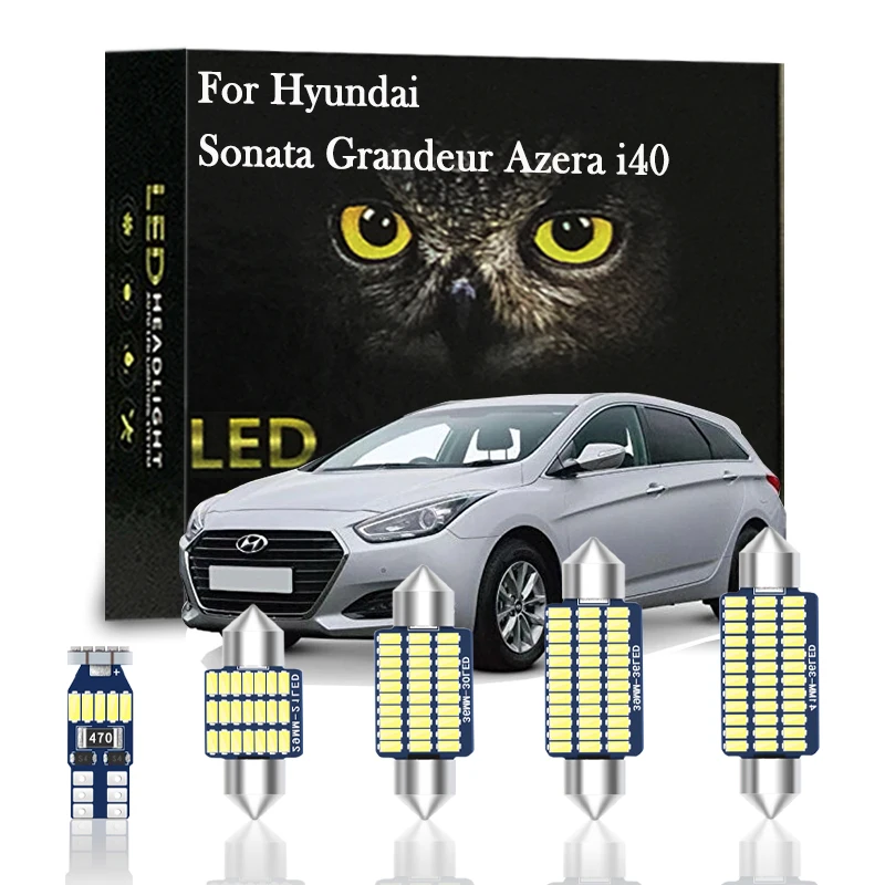 For Hyundai i40 Equus Genesis Coupe Grandeur Azera Sonata 2011 2012 2013-2020 Canbus Car LED Interior Indoor Light Kit