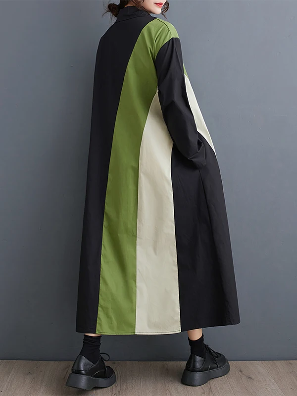 Casual irt Dr femmes Design Sensation haut de gamme grande taille automne nouvelle épissage Dr a-ligne jupe longue Sve ample...