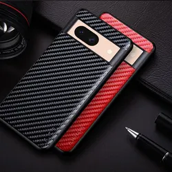 Carbon Fibre Shockproof Slim Case for Google Pixel 8a Non-Slip Full Body Protective Phone Case