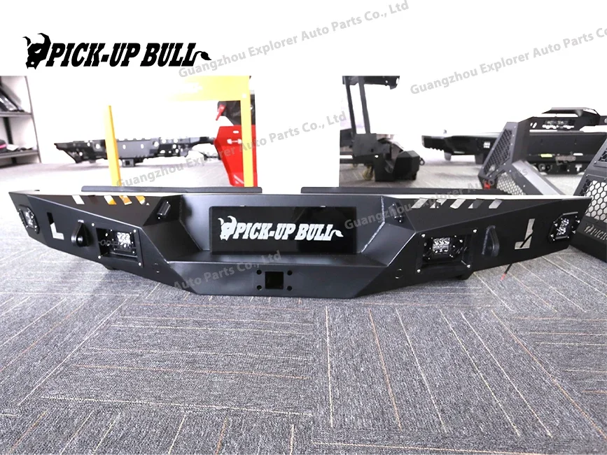 

FORFactory Car Steel Rear Bumper For Ranger T6 T7 T8 2012-2021 Custom Logo Available 4x4 Off-Road Auto Parts Exterior Accessorie