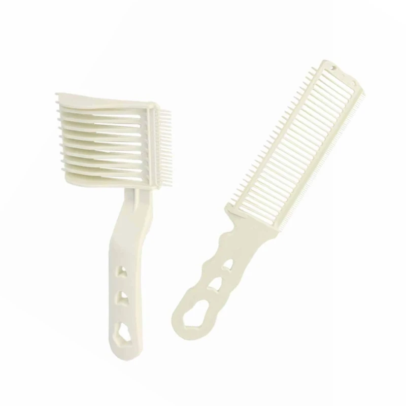 2 Pieces Barber Fade Combs Barber Comb Barber Cutting Comb Blending Flat Top Comb Curved Positioning Flat Top Comb Dropship