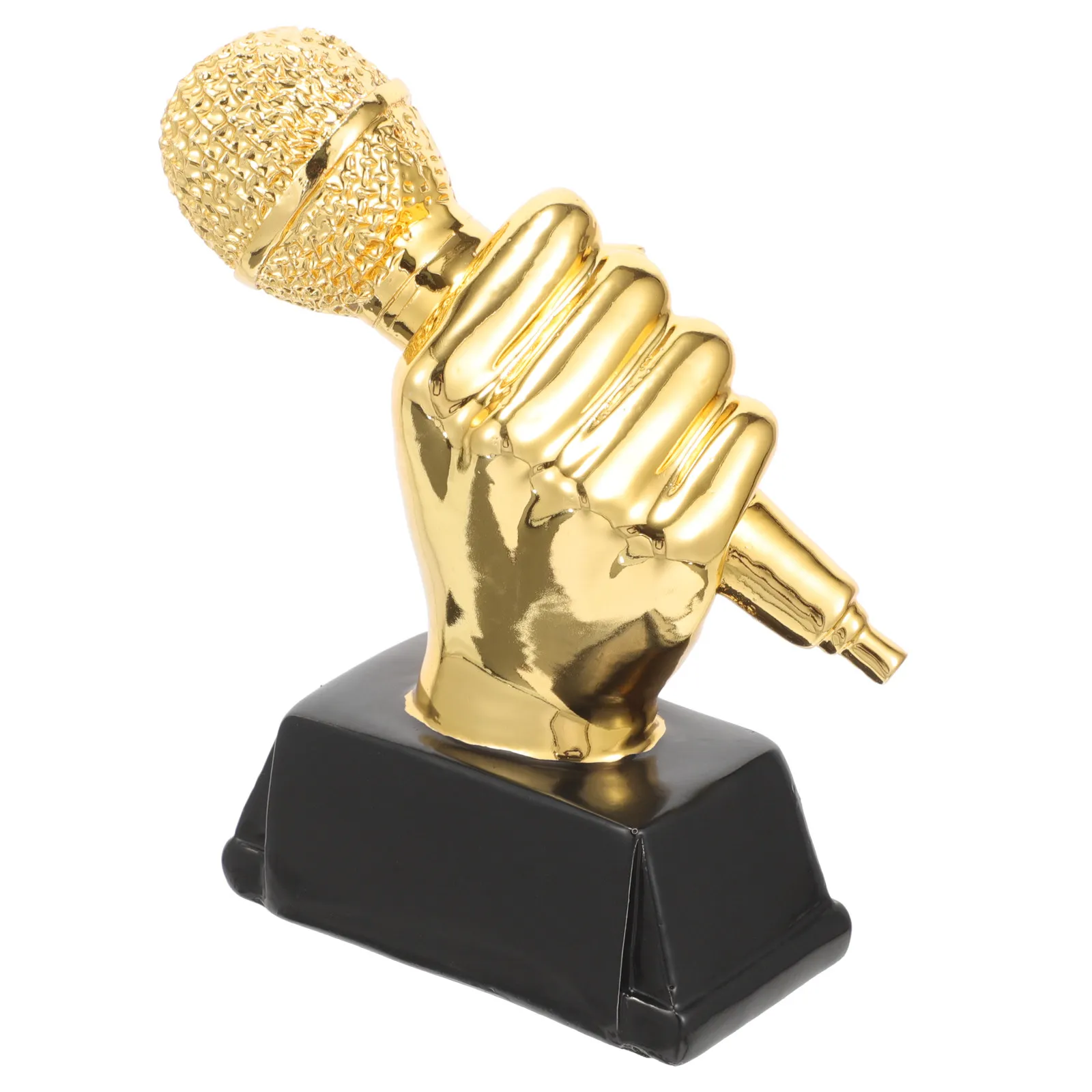 Music Trophy Award for Home Decor, Resin Microphone for Singing Competition, Teacher Gift