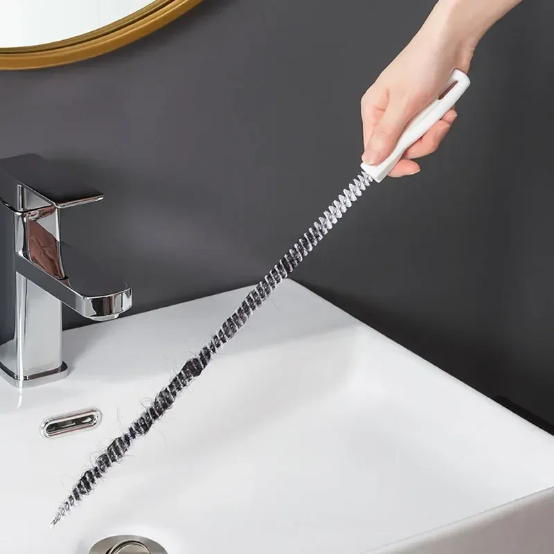 

Pipe Dredging Brush Bathroom Hair Sewer Sink Cleaning Brush Drain Cleaner Flexible Cleaner Clog Plug Hole Remover Tool