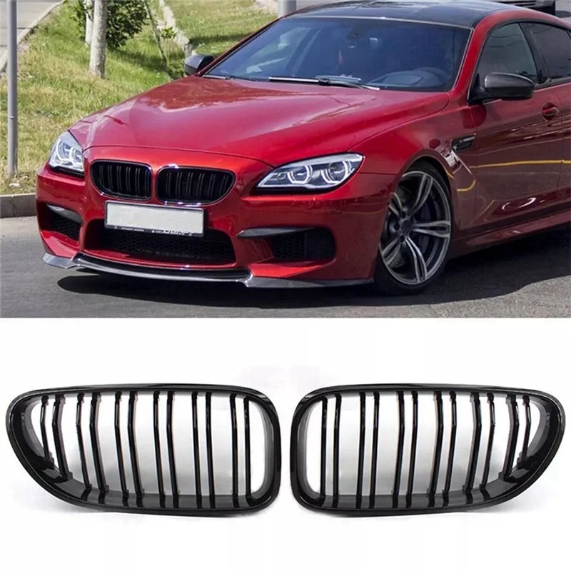 

Classy-Car Front Kidney Double Line Grille Sport Grill Replacement For BMW F06 F12 F13 M6 650I 640I 2012-2018 Glossy Black