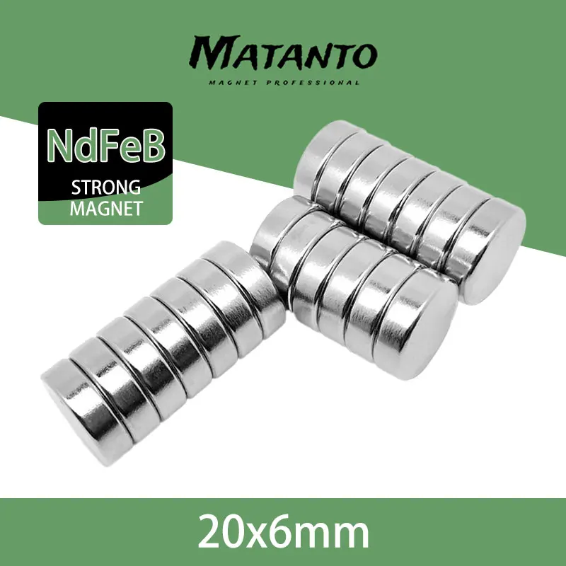 5/10/20/30PCS 20x6mm Disc Powerful Strong Magnetic Magnets 20mm X 6mm Round  Neodymium Magnet N35 Permanent Magnet 20*6 mm