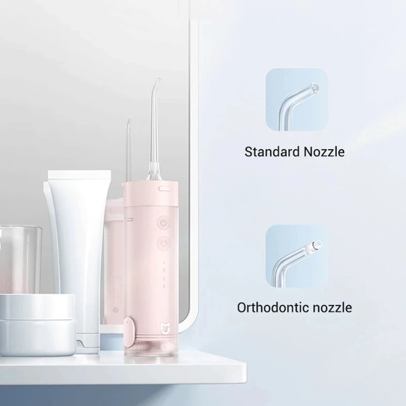 2022 NEW Xiaomi Mijia Portable Electric Oral Irrigator Water Flosser 120ml Capacity IPX7 Waterproof 3-speed Mode Dental Care