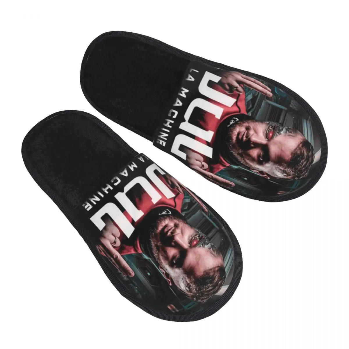 

Custom Machine Jul Marseille Soft Memory Foam House Slippers Women Rap Music Cozy Warm Anti-Skid Slipper