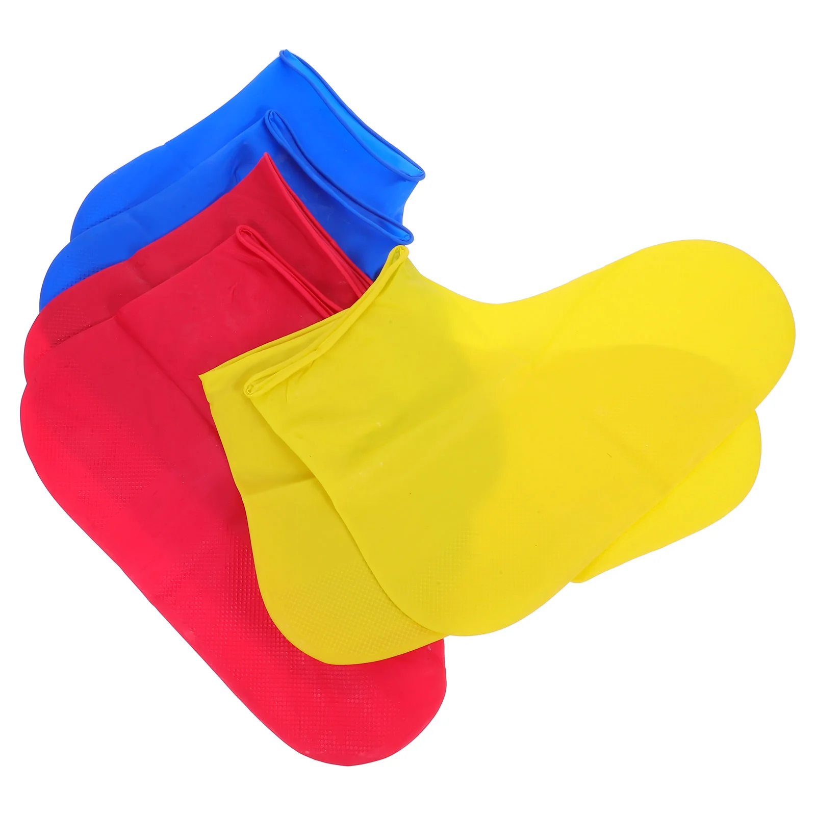 3 Pair Latex Shoe Covers Disposable Rain Proof Shoes Cover Wearproof Shoes Cover Anti-slip Rainshoes (Random Color)