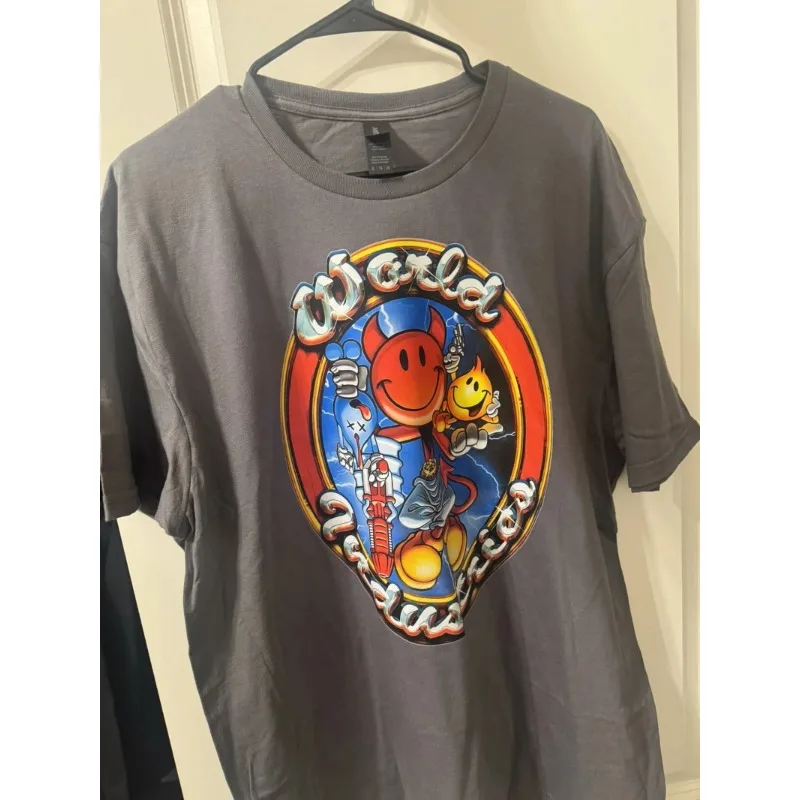 Gray Tshirt With Flameboy And Wet Willy world industries
