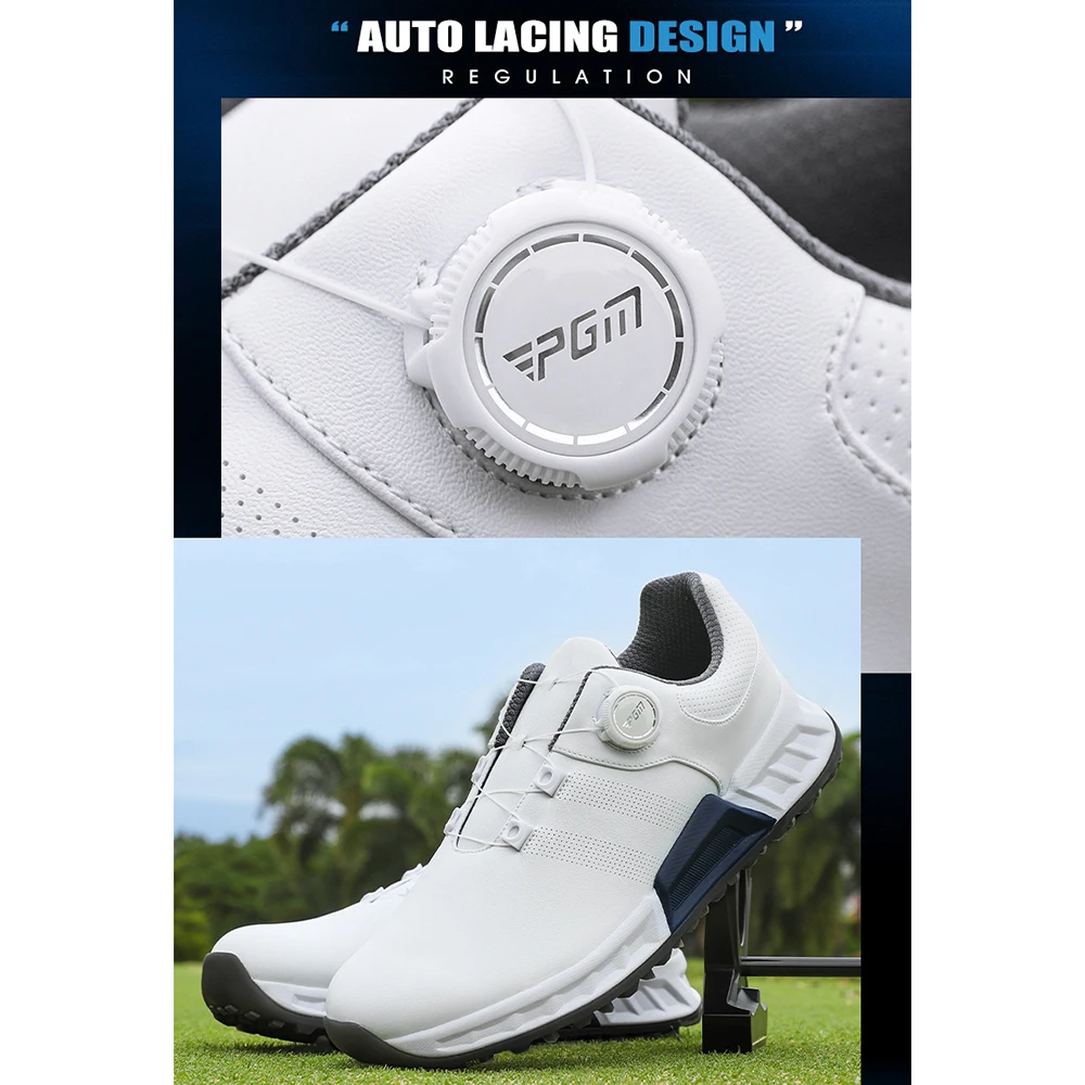 PGM XZ445 Golfschuhe Herren, gepolsterte, stoßdämpfende Sportschuhe, wasserdichte Golfschuhe mit Schnürsystem. – Detail 11