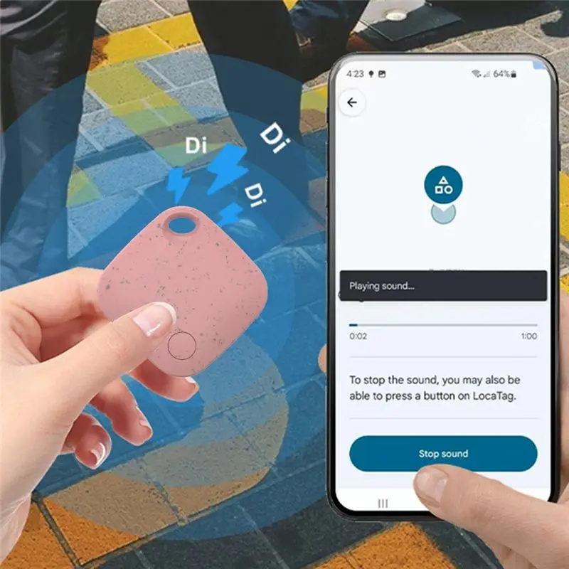 AB25-Bluetooth GPS Tracker For Pets Keys For Google Find My App For Key Luggage Backpack
