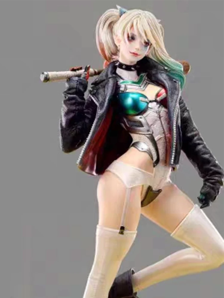 33 cm Harleen Quinzel Action Figure Harley Quinn Figuren Modell Hochwertige Version Das Mädchen des Clowns Statue Spielzeug Geburtstagsgeschenke