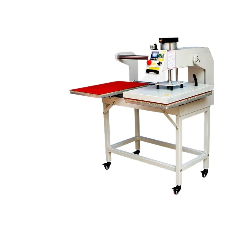 

Durable Heat transfer machine Automatic high pressure printing Pneumatic double station pressing hot transfer Tt-shirt cutting