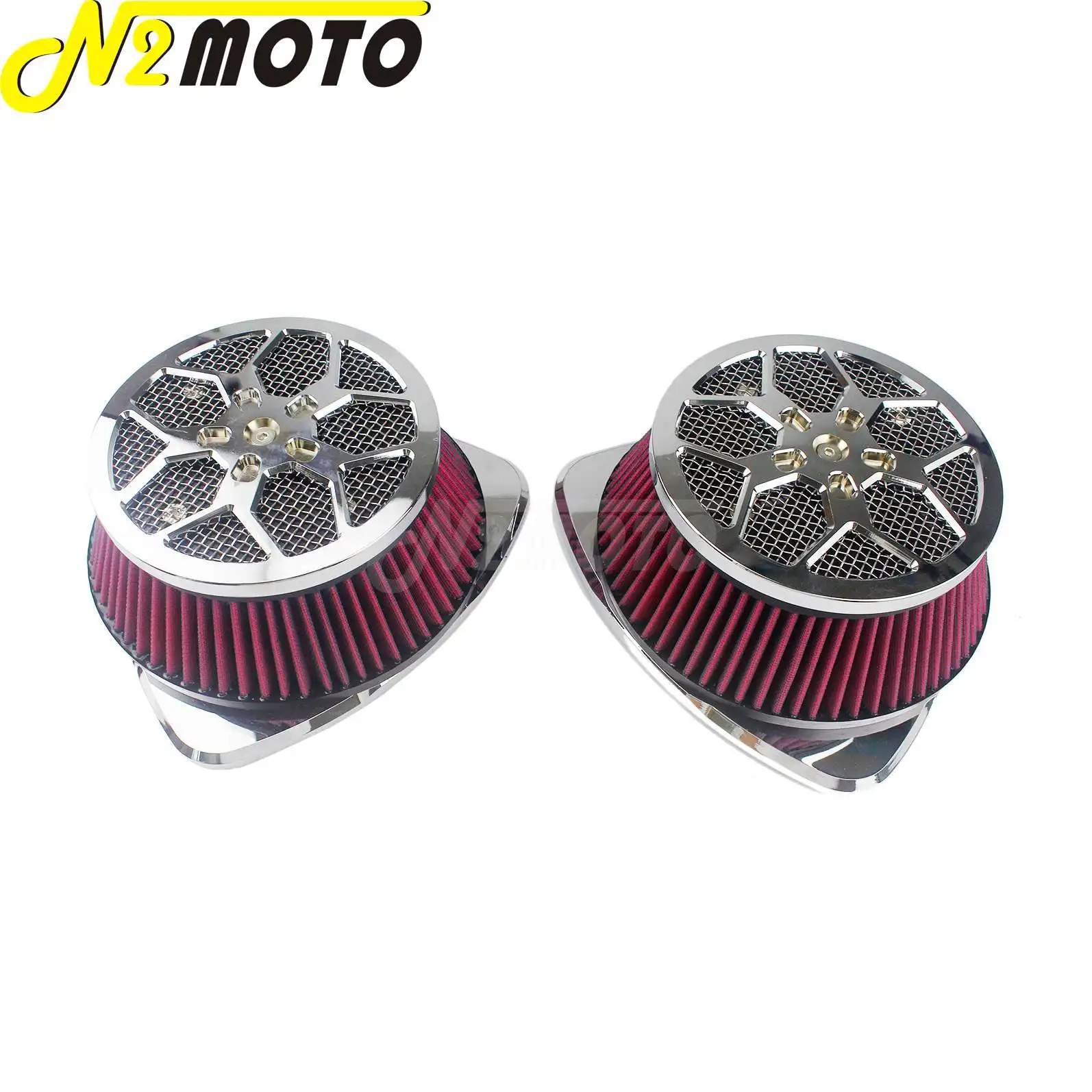 Motorcycle Twin Air Filter Dual Intake Air Cleaner Big For Suzuki M109R Boulevard BOSS 1783 Intruder VLR1800 VZR1800 2006-2019