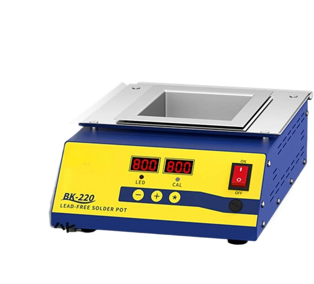 BK221 Square Vertical Lead-free Tin Furnace Dip Welding Machine High Temperature Tin Pot Digital Display Soldering Tin Furnace