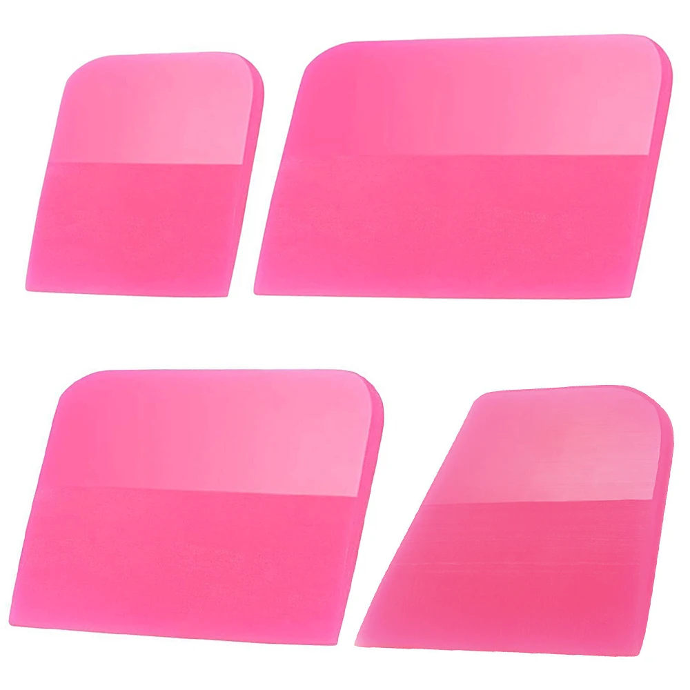 Pink PPF Squeegee Car Paint Protection Film Vinyl Wrap Spatula Soft Rubber Scraper Window Tint Tool Water Wiper Auto Accessories