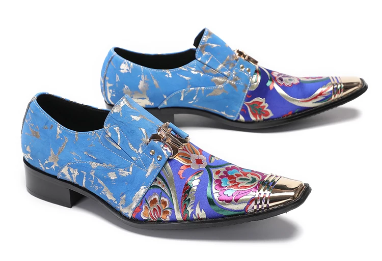 BOARD Herbst Herrenschuhe Spike Luxuriöse Persönlichkeit Bankett Niete Tigerkopf Druck Formelle Kleidung Schuhe – Detail 23
