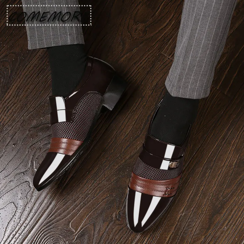 Slip on Men Dress Shoes Men Oxfords Fashion Business Dress Men Shoes 2024 New Classic Leather Men\'s Breathable Shoes Man Summer