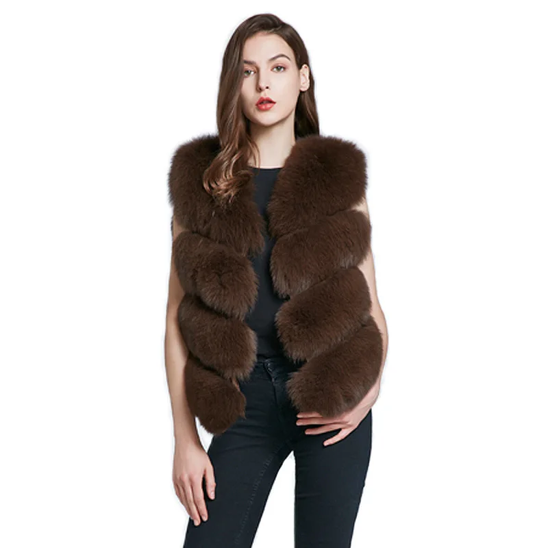 True Fox Fur Grass Coat Vest Women's Short Fashion Slimming Autumn and Winter New Warm Preservation