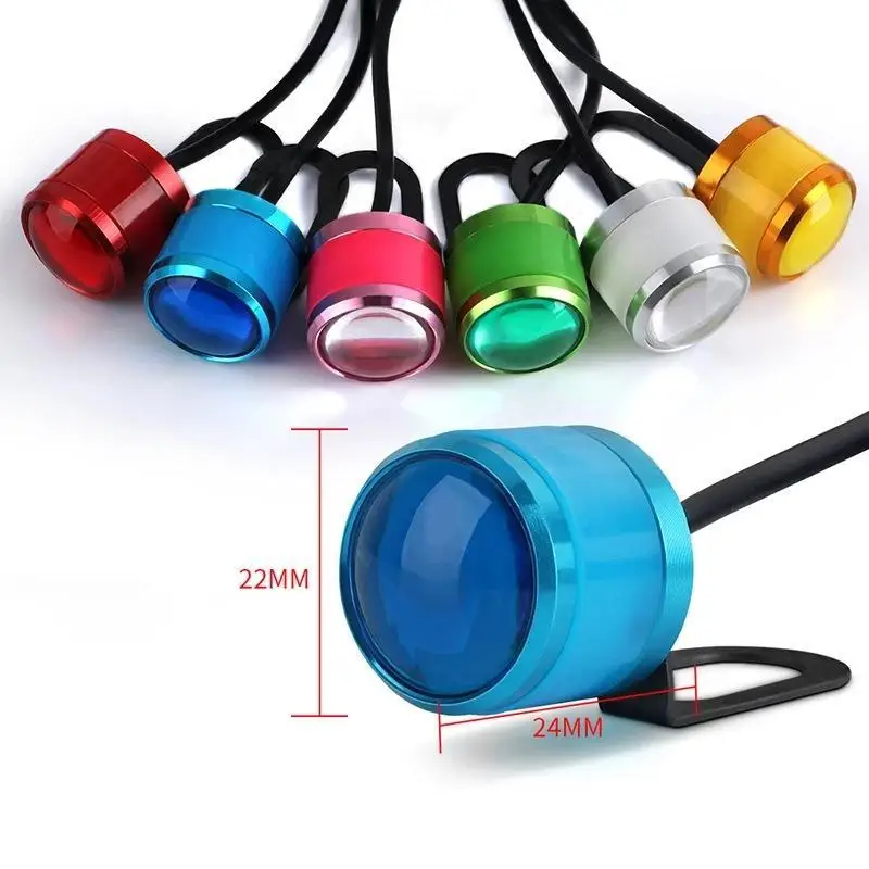 Motorcycle Hawk-Eye LED Strobe Lights 1 Set Flashing Signal Lamp Easy Installation Universal for Motorbike Warning Lighting