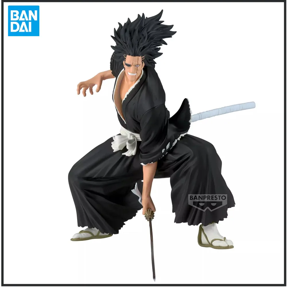 In Stock Original Bandai Anime Bleach Zaraki Kenpachi VIBRATION STARS SOLID AND SOULS Action Figure PVC Toys Model Figurine