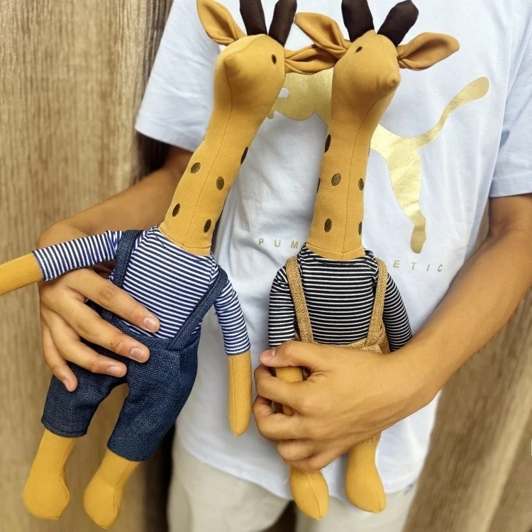 

Adorable Little Deer Doll Cotton Linen Nordic Sle Soothing Doll Children's Day Gift Photoaphy Props Girls Doll Toy