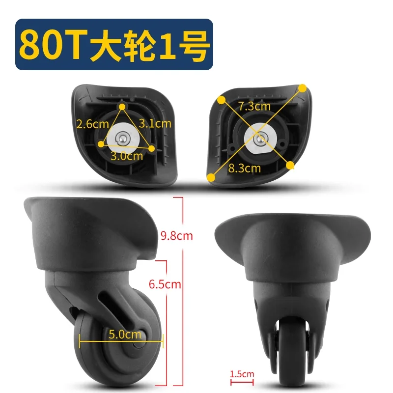 Samsonite 80T Trolley Case Universal Wheel Trolley Case Replacement Repair Part Luggage Wheels Original Replacement Accessorie