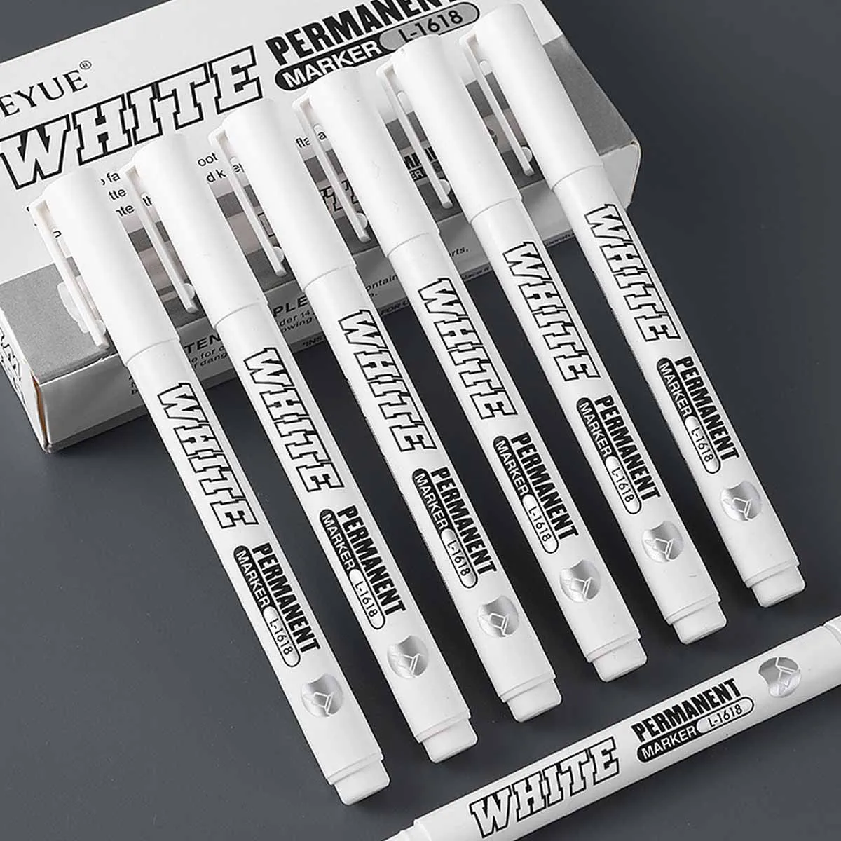3/6pcs white paint waterproof marker, suitable for DIY graffiti, wood, glass, painting, leather, ledger marker