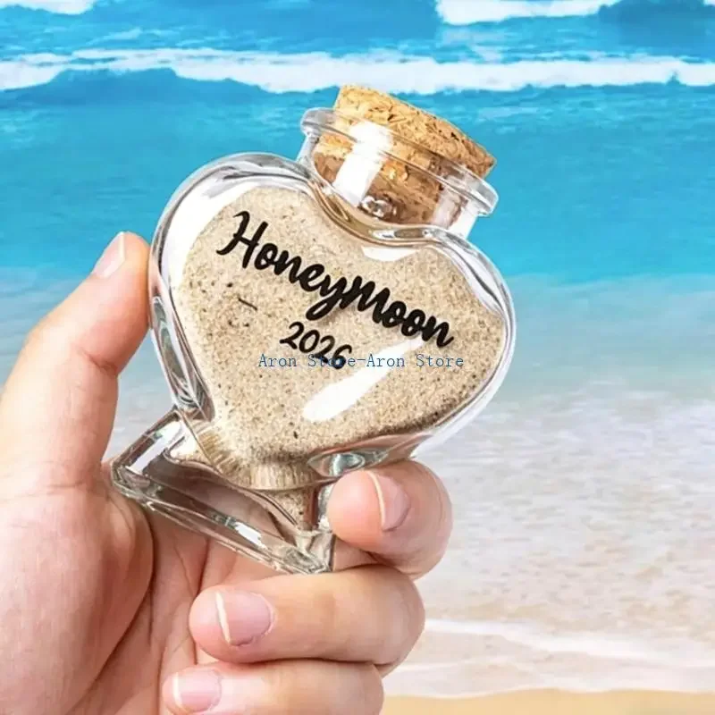 H3CF Pot à souvenirs en verre en forme de cœur pour cendres, Cadeau de voyage 2026 pour couples, jeunes mariés, pour Douche nuptiale, Mariage, Fiançailles, Lune de miel
