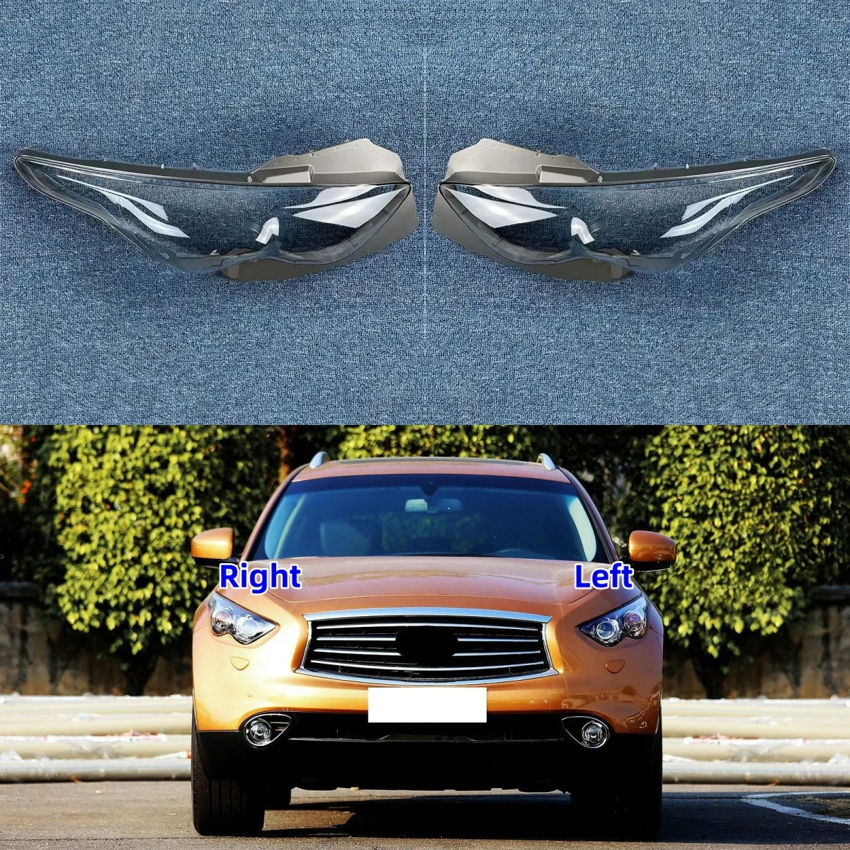 

Для Infiniti FX FX35 FX37 FX50 QX70 2009 2010 2011 2012 2013 Автомобильная линза для фар, крышка, стеклянный абажур, абажур