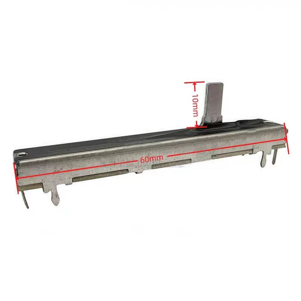 60mm Linear Slide Potentiometer B10K Fader 10mm 15mm Handle Single Channel For Audio Mixer For Lighting Control Board