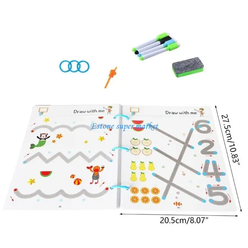 090b Kids First Writing Book of Crayer Control and Patterns for Handing Eye Coordination Line Tracing Workbook