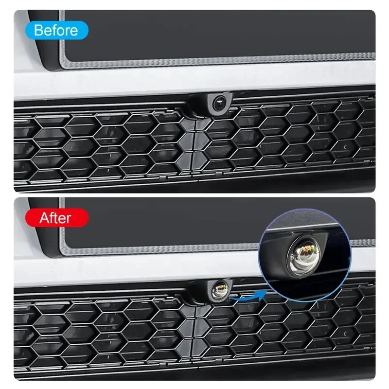 2Pcs Front Bumper Camera Lens Guard PC Protective Covers For Tesla Cybertruck / Tesla Model Y Juniper / Model S / 3 2025