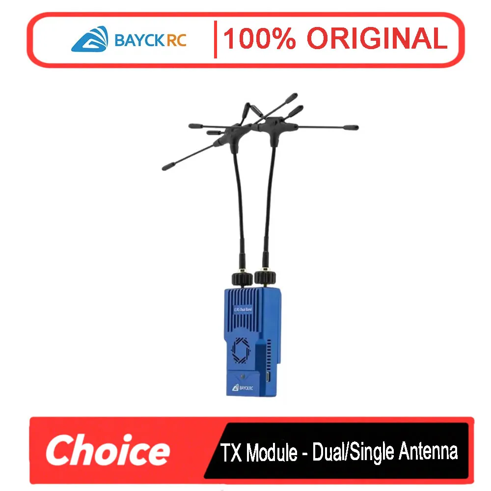 

BAYCK Nano ELRS TX Module - 915MHz/2.4GHz 1W Dual Band, Cooling Fan, Long Range for FPV Racing Drones