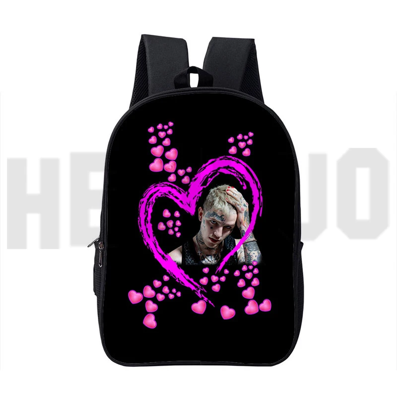 Mochila con estampado 3D de rapero Lil Peep, bolsas de Anime para mujer, mochila divertida de lona Lil Peep de 16 pulgadas, mochila para ordenador portátil universitaria Preppy para hombre