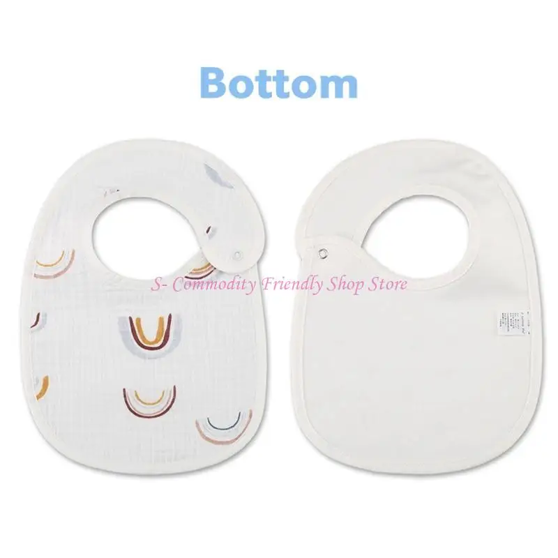 85AE Baby Cotton Bib 2pcs Infant Girls Boys Waterproof Appease Accessory Supplies for Home Bedroom Restaurant Eating Drooling
