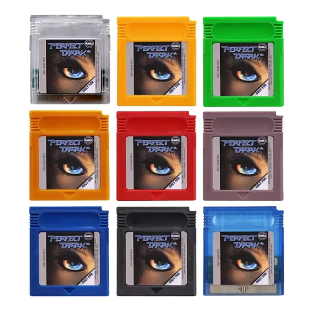 

Rewritable USA Version GBC Game Cartridge Perfect Dark 9 Colors Shells with Battery Video Game Console Card