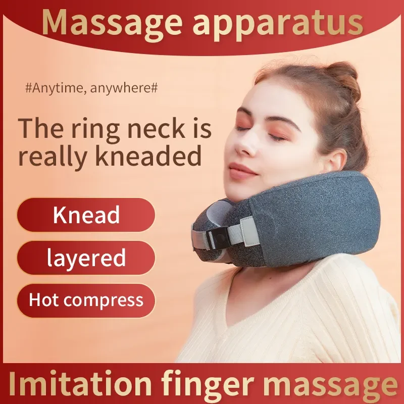 Cervical Massager Multi functional Circular Cervical Massage Pillow Heating Cervical Massage Kneading Neck Physical Therapy