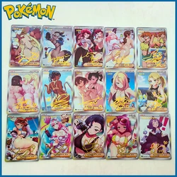 15PC/Set Anime Pokemones DIY ACG Touko Hilda Rosa Cynthia Selene Collectible Cards Boys' Game Toys Christmas Birthday Gifts