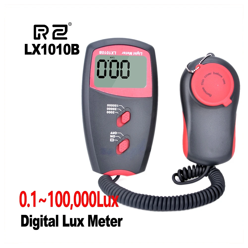 

RZ Light Meter Lux Tester Photography Digital Luxmeter Integrated Illuminometer Lux/Fc Photometer Enviromental Tester 100000 Lux