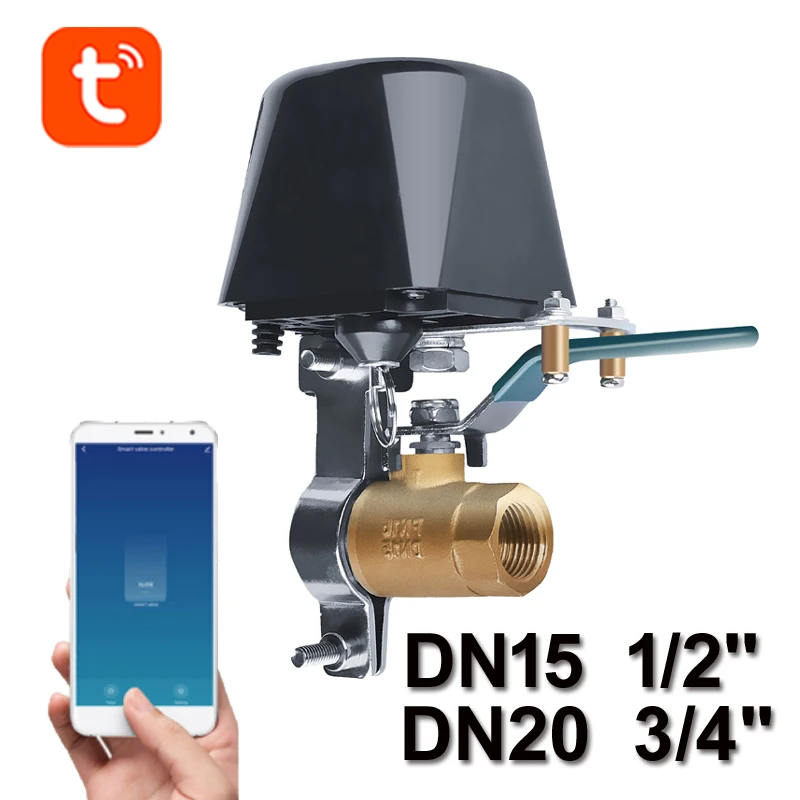 

1/2" 3/4" Smart Wifi Gas Manipulator Control Water Valve DN15 DN20 Timer Controller Tuya Alexa Google Assistant SmartLife