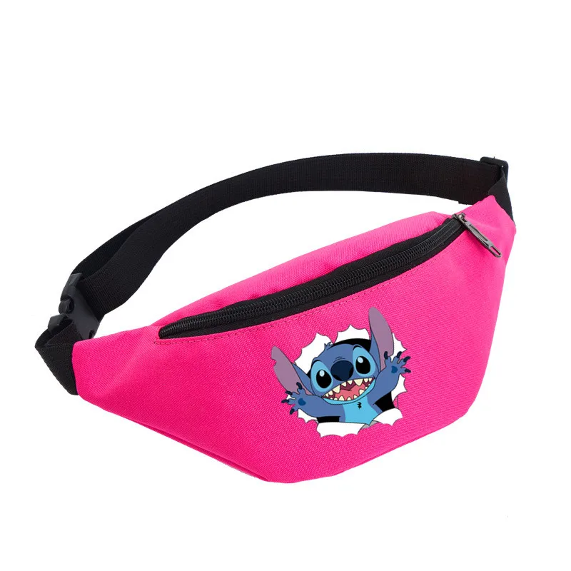 Disney Spiderman Stitch Waist Bag Girl Cartoon Fanny Pack Women Man Zipper Sport Chest Bag Multifunction Crossbody Bag Gifts